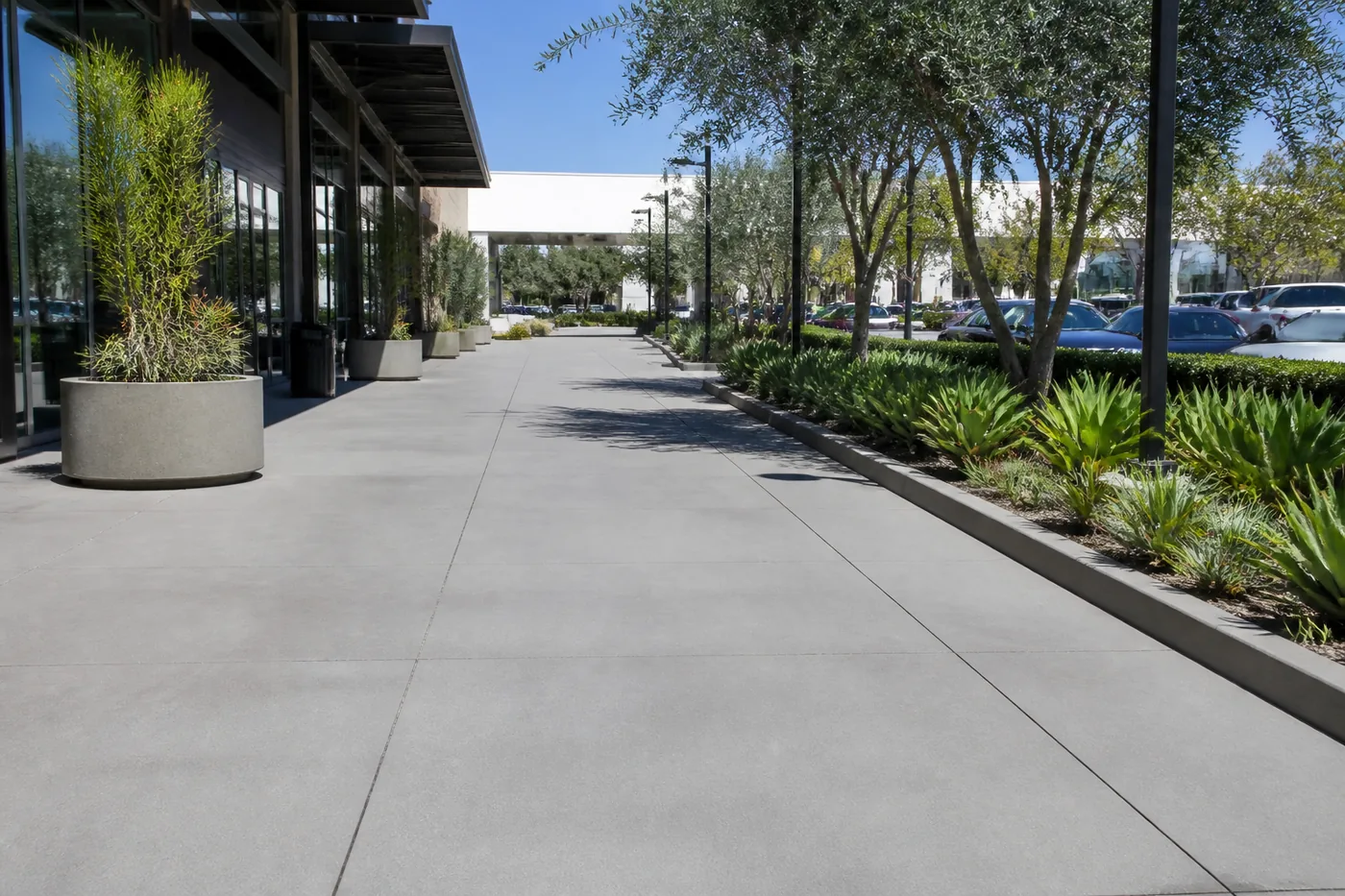 Resurfaced commercial walkway